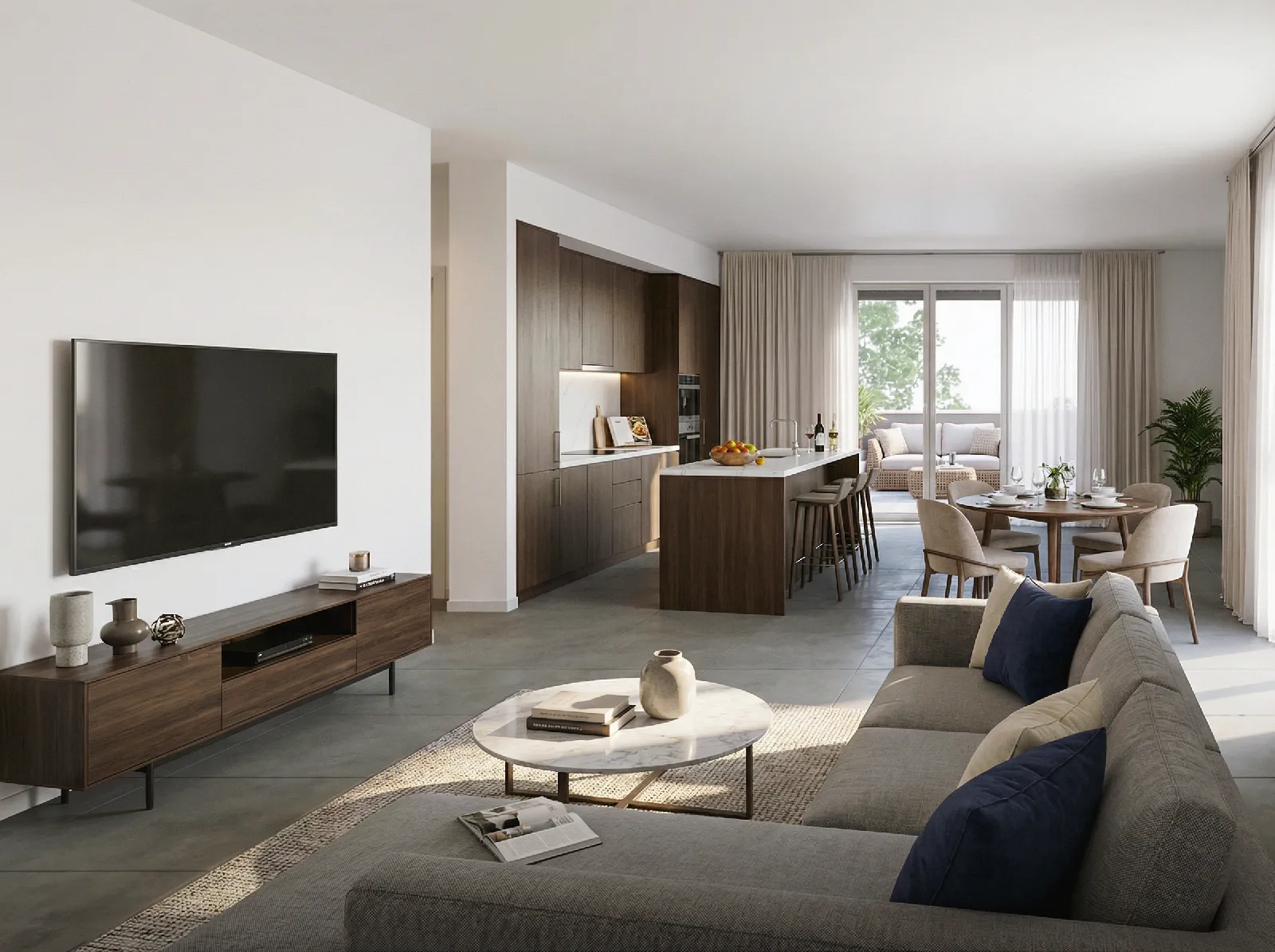 Homestaging bagno contemporaneo con doccia walk-in e rivestimenti in gres